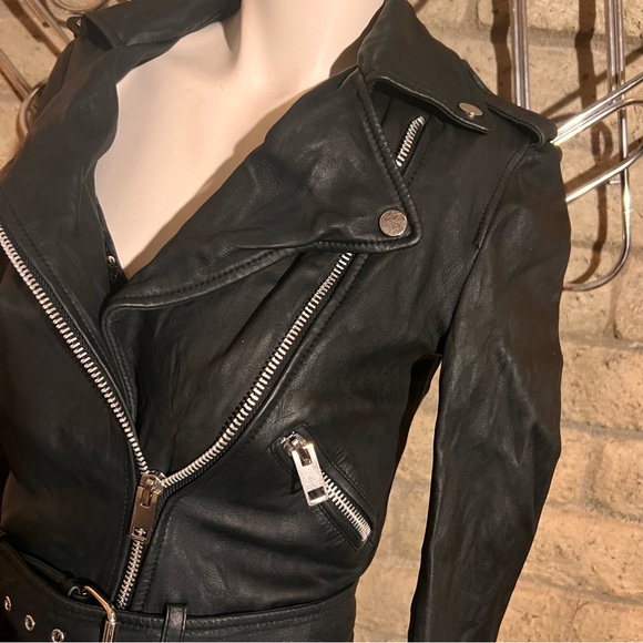 Walter Baker Black Allison Leather Jacket. - Picture 7 of 12